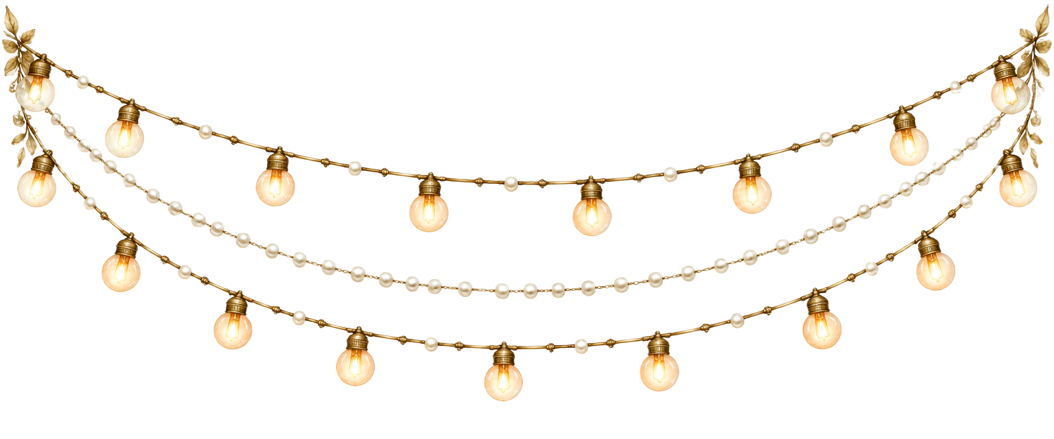 Golden festoon lights